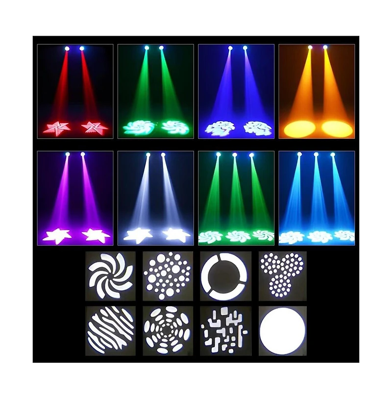 Artudatech 100W Rgbw Moving Head Stage Light with Dynamic Pattern & Rainbow Effects, Sound/Dmx Ready