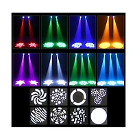 Artudatech 100W Rgbw Moving Head Stage Light with Dynamic Pattern & Rainbow Effects, Sound/Dmx Ready