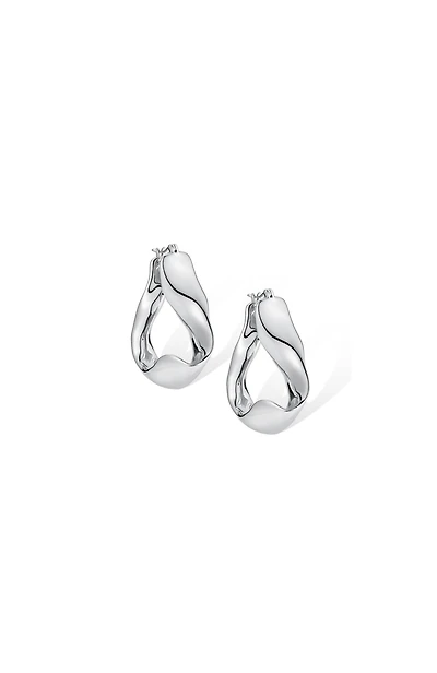 Retro Chic Modernist Ripple Earrings
