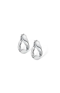 Retro Chic Modernist Ripple Earrings