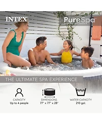 Intex PureSpa Deluxe Spa Set 140 Bubble Jet Hot Tub with Cover