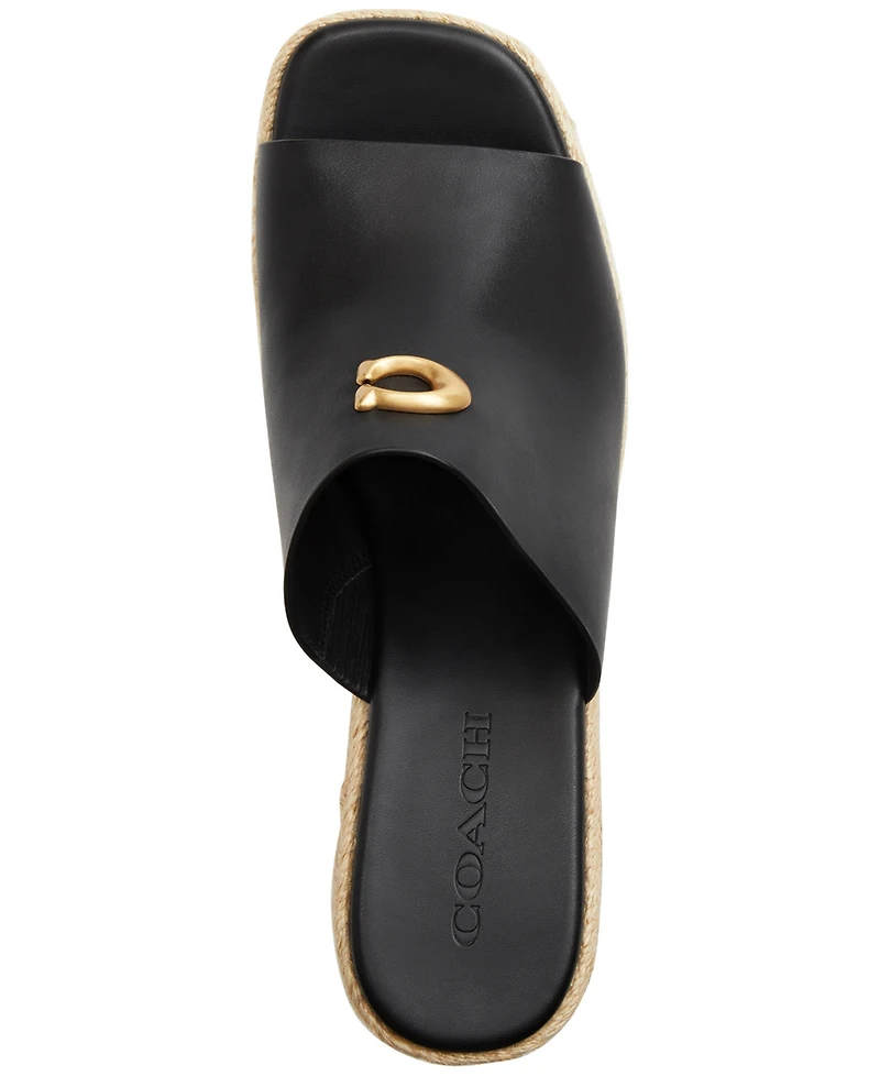 Coach Women's Wedge Espadrilles Slip-On Sandals