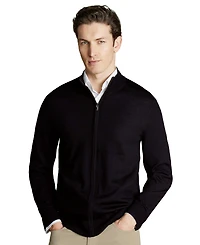 Charles Tyrwhitt Men's Oatmeal Chunky Merino Sweater