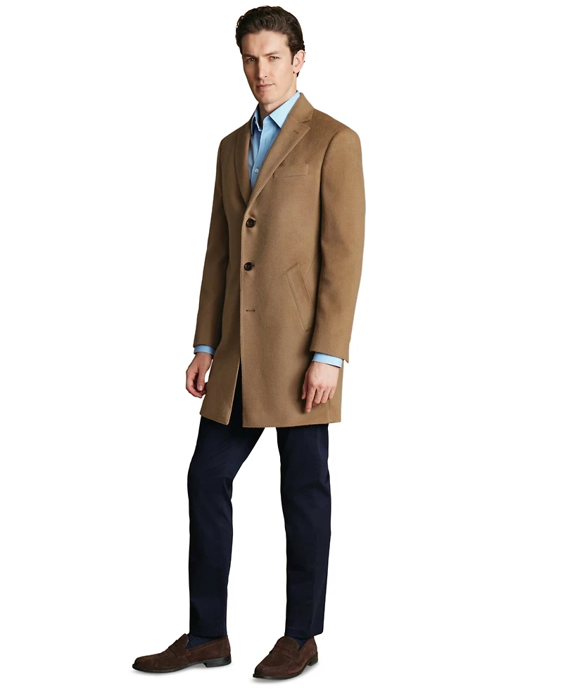 Charles Tyrwhitt Men's Regular-Fit Overcoat
