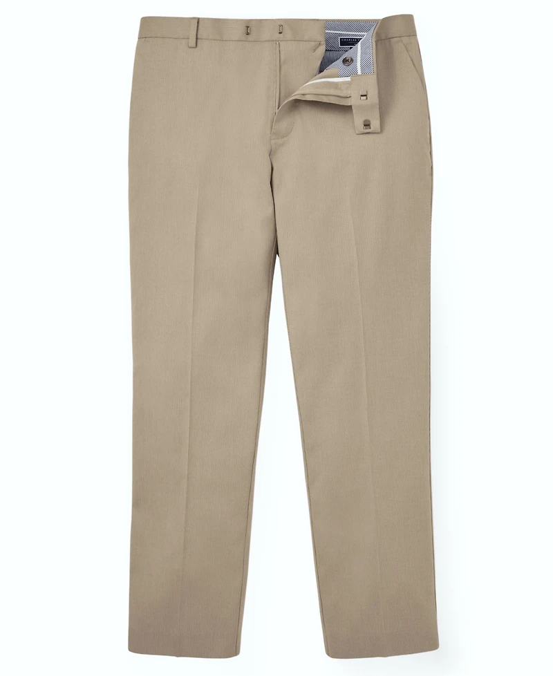 Charles Tyrwhitt Men's Slim-Fit Smart Texture Trousers Pants
