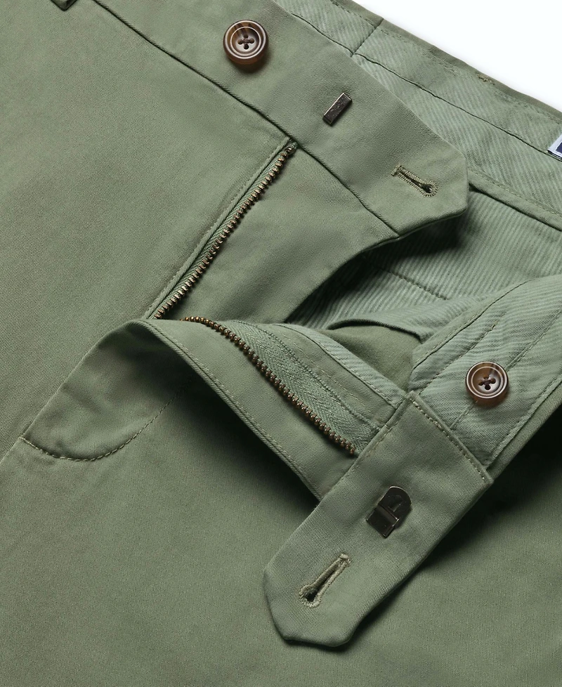 Charles Tyrwhitt Men's Tan Slim-Fit Washed Chinos Pants