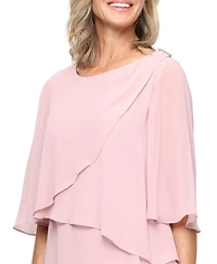 Sl Fashions Women's Glitter Knit Sheath Dress