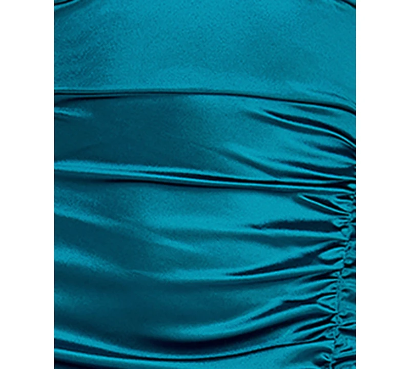 Emerald Sundae Women's Sweetheart Neck Ruched Gown