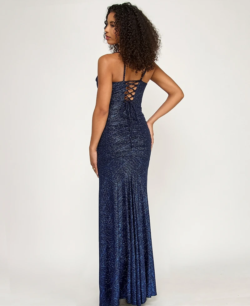 Emerald Sundae Women's Sweetheart Neck Ruched Gown