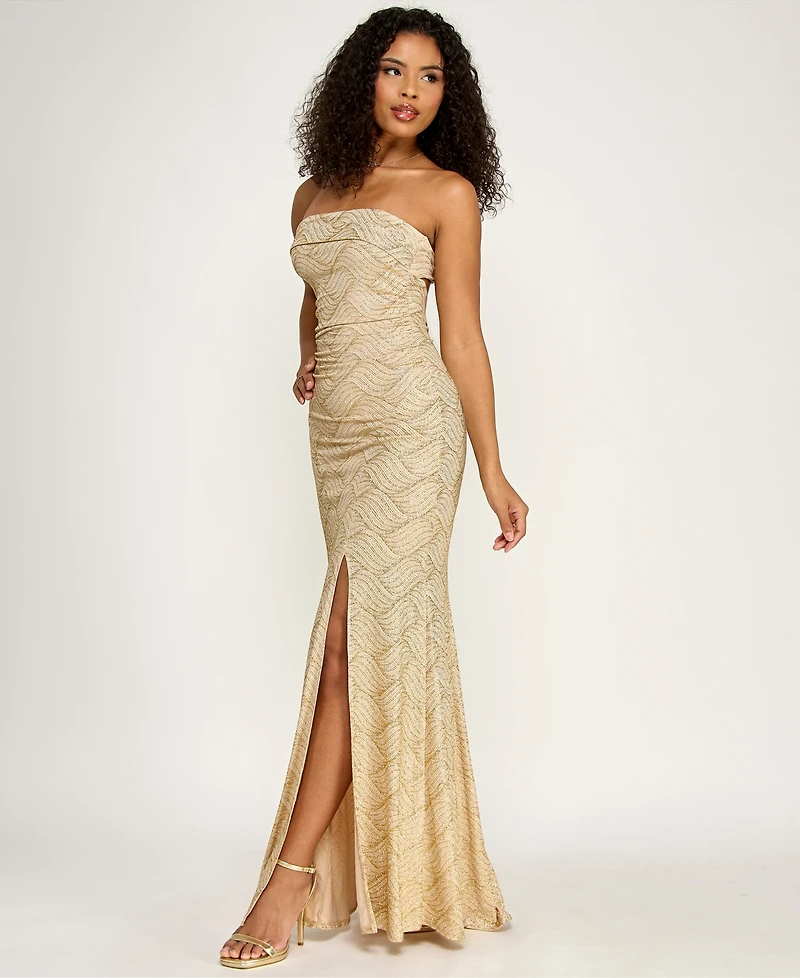 Emerald Sundae Women's Strapless Knit Gown