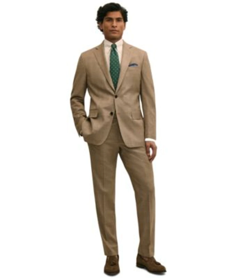 B By B by Brooks Brothers Mens Plaid Wool Stretch Classic Fit Suit Separates