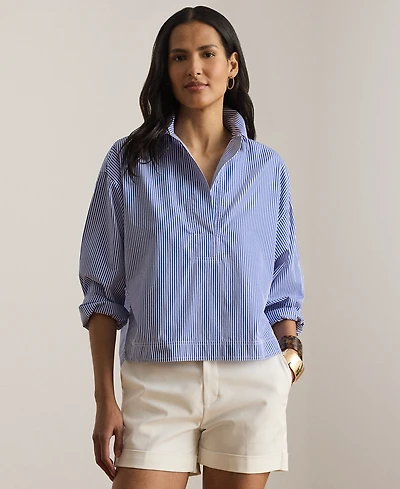 Lauren Ralph Petite Long-Sleeve Collared Shirt