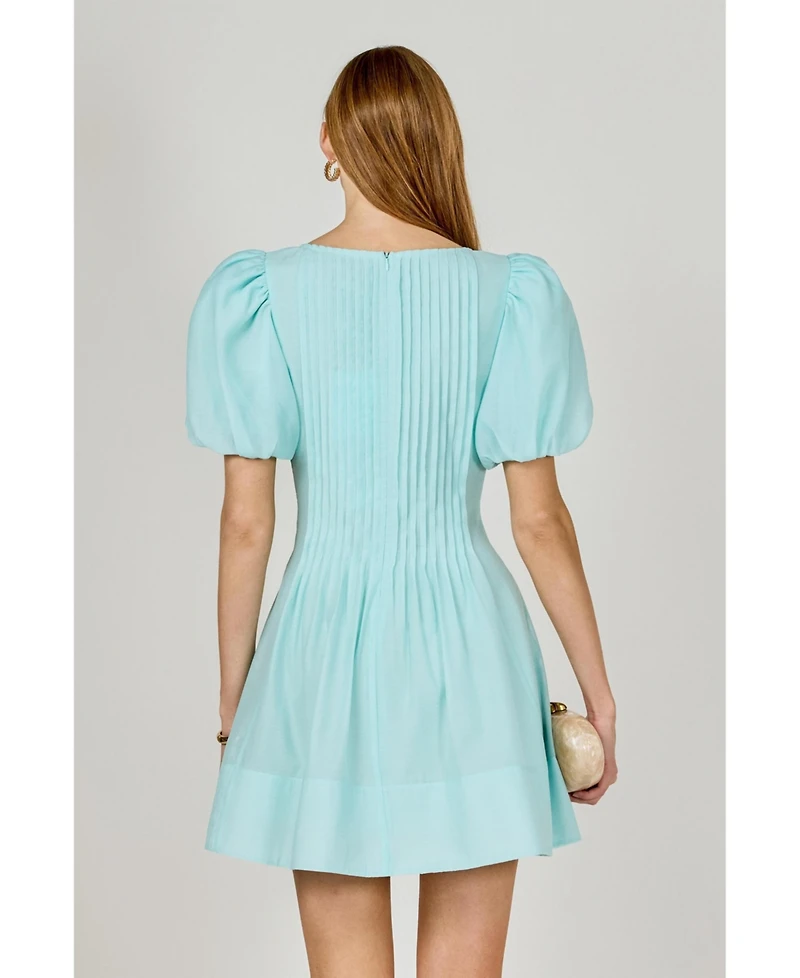 endless rose Women's Pintuck Mini Dress