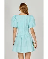 endless rose Women's Pintuck Mini Dress