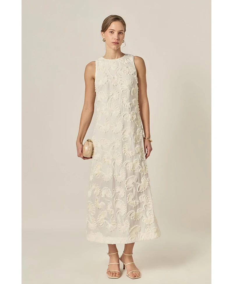 English Factory Women's Shell Sleeveless Midi Dress