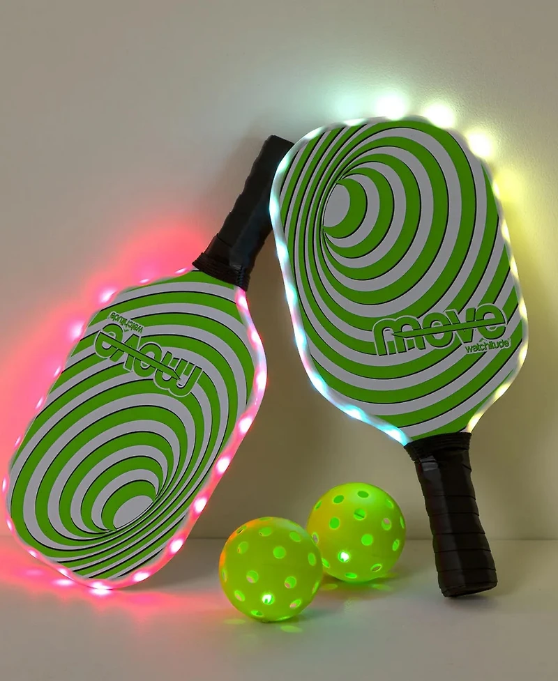 Uncommon Goods Kids Indoor/Outdoor Light-Up Pickleball Set