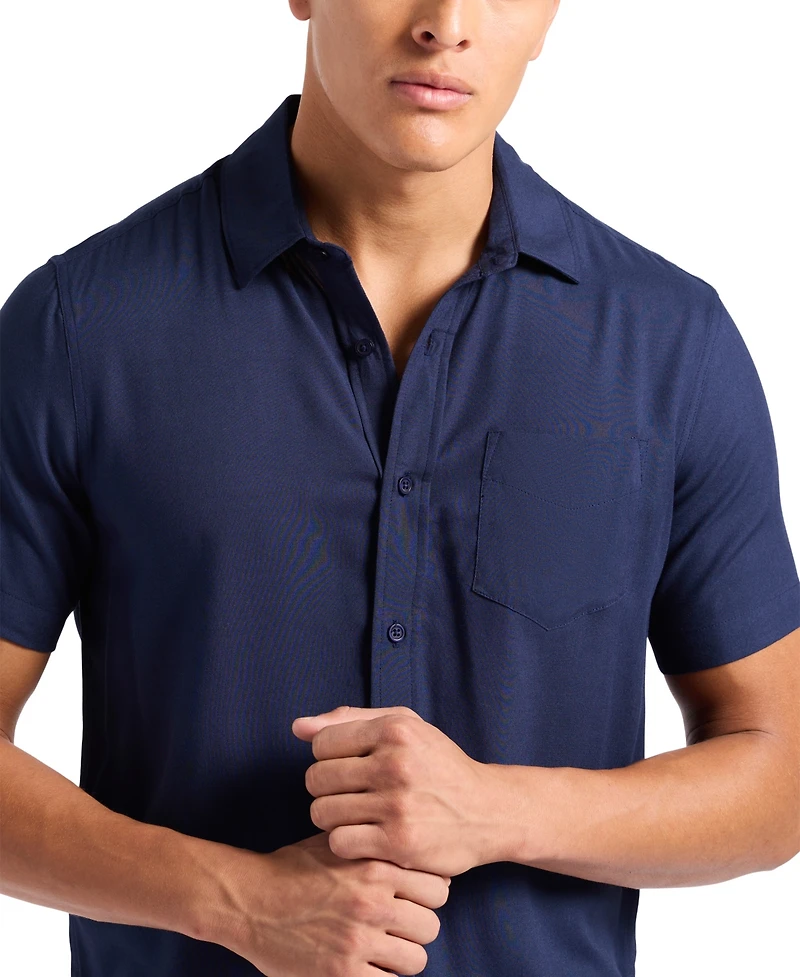 Men's Sirilo Fitted Short Sleeve Button-Front Shirt
