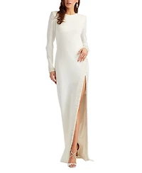 Tadashi Shoji Women's Geyer Embellished Open Back Gown