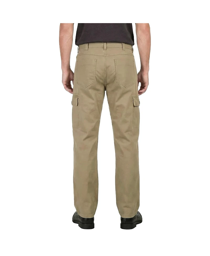 Level 7 Men's Relaxed Straight Canvas Cargo Pocket Pants