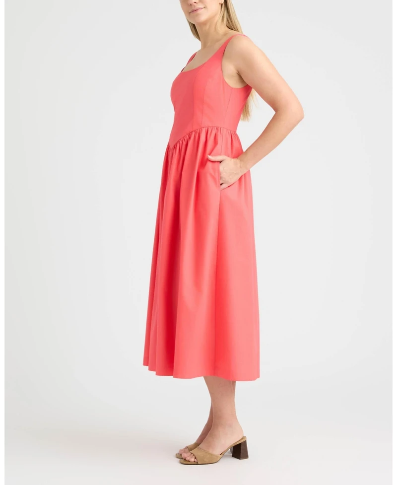 Ellen Tracy Women's Poplin Bustier Dress