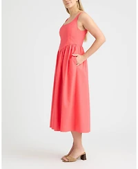 Ellen Tracy Women's Poplin Bustier Dress