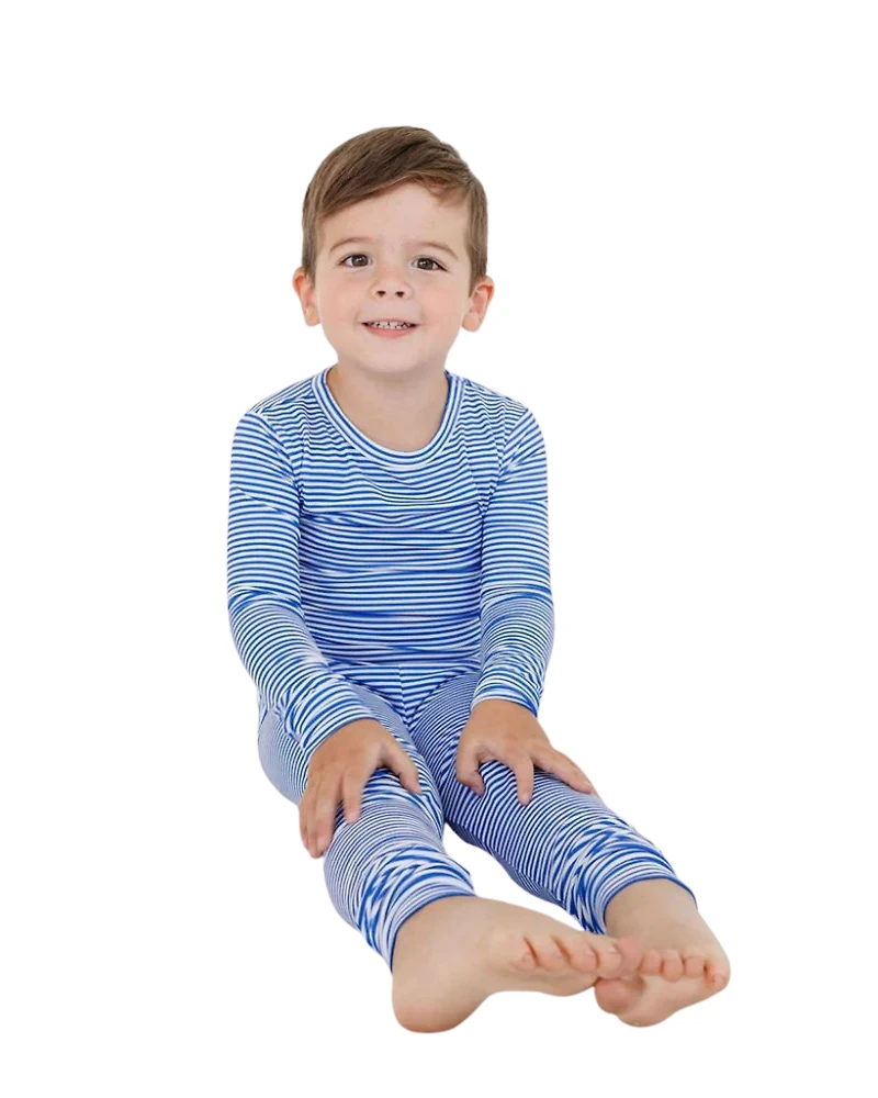 Motette Boys Cobalt Stripe Pajama Set
