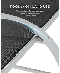 gaomon 3-Pack Pool Lounge Chairs, Patio Sunbathing Recliners with Backrest – Outdoor Tanning Chaise Loungers for Beach, Deck, Lawn