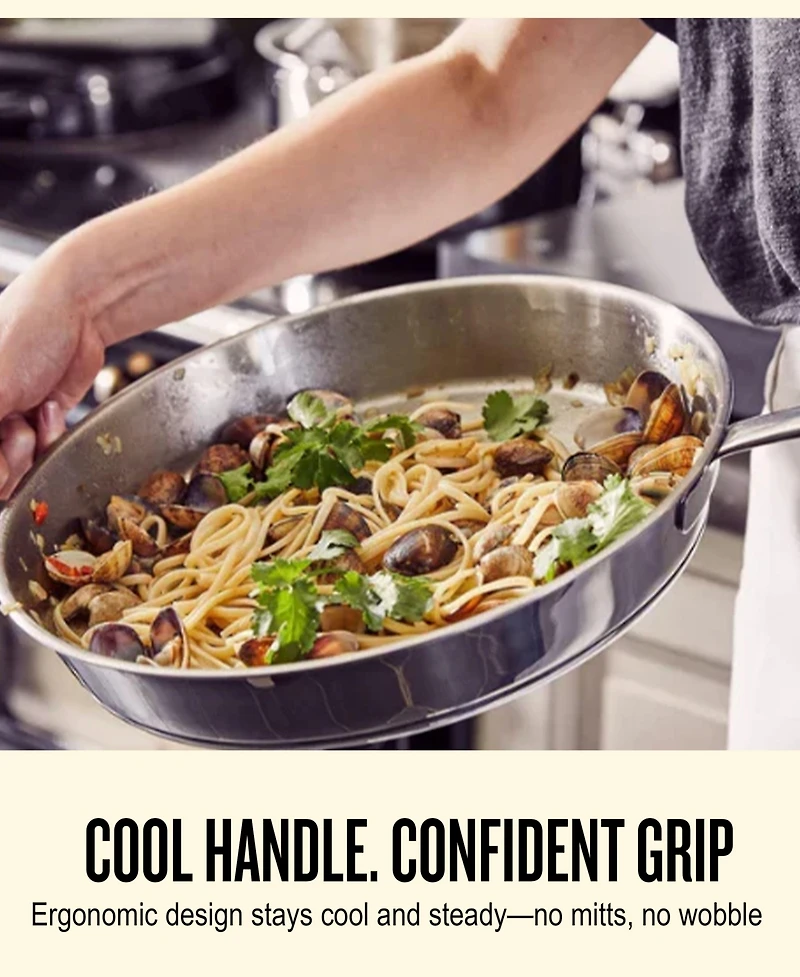 Alva Maestro 9.5" 5-Ply Stainless Steel Frying Pan