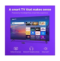Roku 55" Select Series 4K Uhd Smart Tv Hdr, Dolby Audio, Voice Remote, Hdmi Cable, Cps 1-Year Protection Plan+Streaming kit-55R4C5KIT1