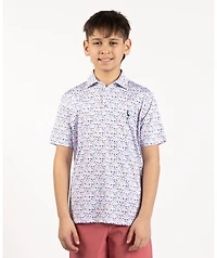 TailorByrd Boys Hole in One Printed Performance Polo