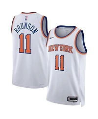 Nike Men's Women's Jalen Brunson White New York Knicks Swingman Jersey