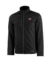 Cutter Buck Men's Black San Francisco 49ers Evoke Eco Softshell Full-Zip Jacket