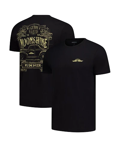 Checkered Flag Sports Men's Black Nascar 2-Spot Moonshine Lightning a Bottle T-Shirt