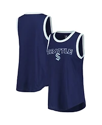 G-iii 4Her by Carl Banks Women's Deep Sea Blue Seattle Kraken Strategy Tank Top