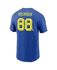 Nike Men's William Nylander Royal Sweden Hockey 2026 Name Number T-Shirt