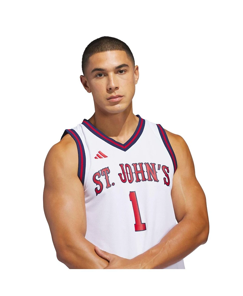 Adidas Men's White St. John's Red Storm Home Replica Basketball Jersey