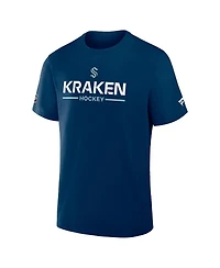 Fanatics Men's Deep Sea Blue Seattle Kraken Authentic Pro Primary T-Shirt