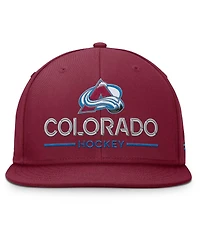 Fanatics Men's Burgundy Colorado Avalanche Authentic Pro Rink Lockup Snapback Hat
