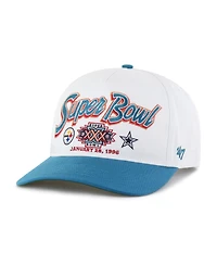 '47 Brand Men's White/Teal Nfl Multi-Team Throwback Dueling Logos Adjustable Hitch Hat