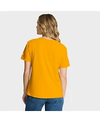 Fanatics Women's Gold Boston Bruins Authentic Pro Primary T-Shirt