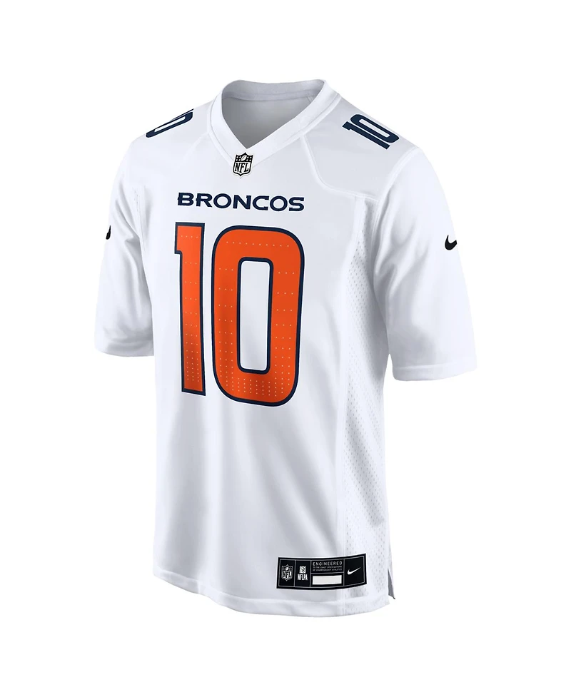 Nike Men's Bo Nix White Denver Broncos Tundra Fashion Game Jersey