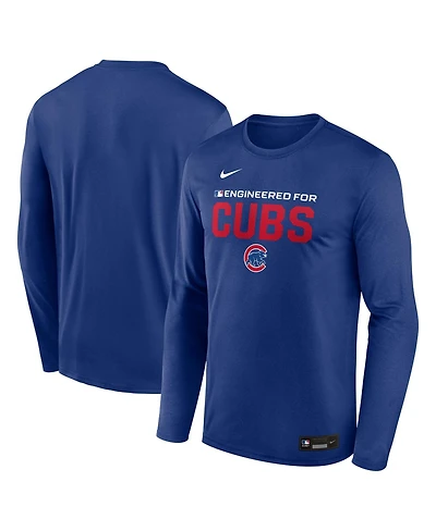 Nike Men's Royal Chicago Cubs Authentic Collection Legend Dri-fit Long Sleeve T-Shirt