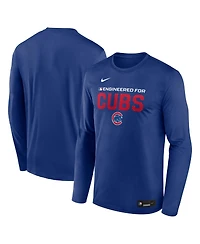 Nike Men's Royal Chicago Cubs Authentic Collection Legend Dri-fit Long Sleeve T-Shirt