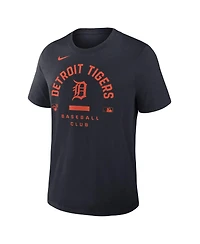 Nike Men's Navy Detroit Tigers Authentic Collection Early Work Tri-Blend Dri-fit T-Shirt