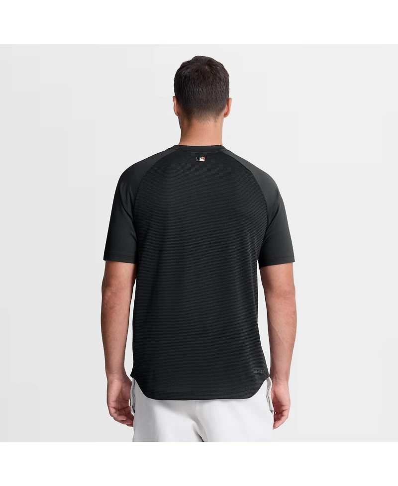 Nike Men's Black San Francisco Giants Authentic Collection Batting Practice Pre-Game Raglan Dri-fit T-Shirt