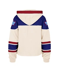 '47 Brand Women's Cream Hockey Canada Cropped Superior Lacer Hoodie