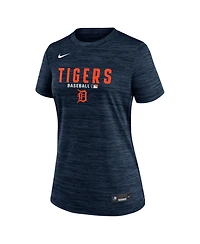 Nike Women's Navy Detroit Tigers Authentic Collection Velocity Dri-fit T-Shirt