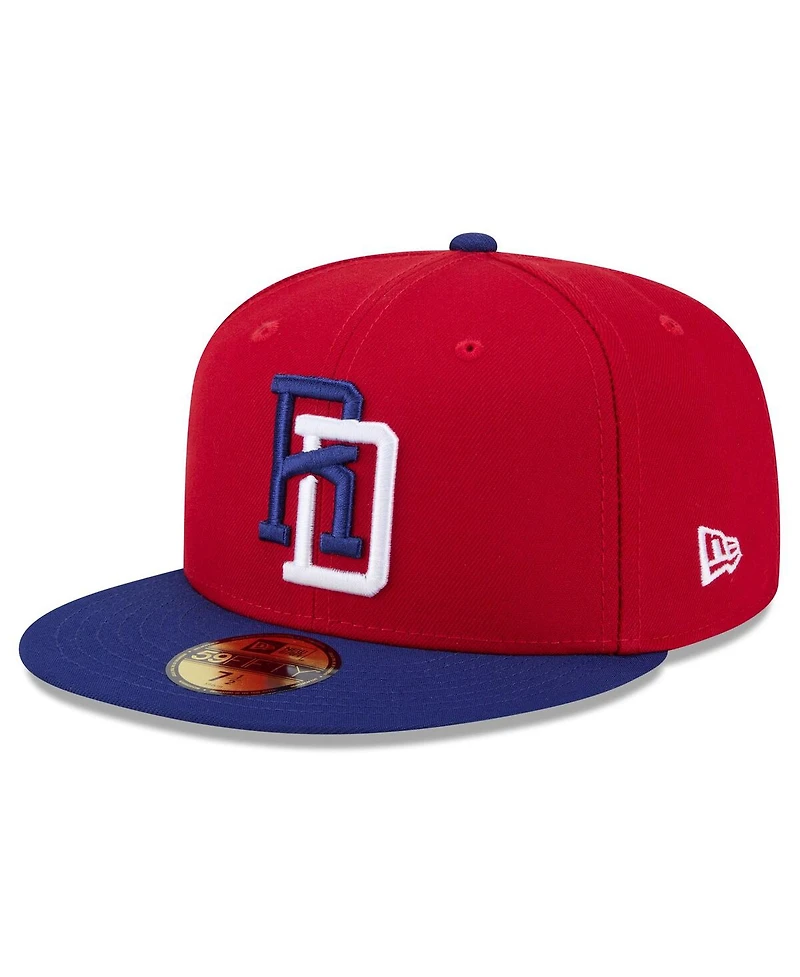 New Era Men's Red/Blue Dominican Republic Baseball 2026 World Classic 59FIFTY Fitted Hat