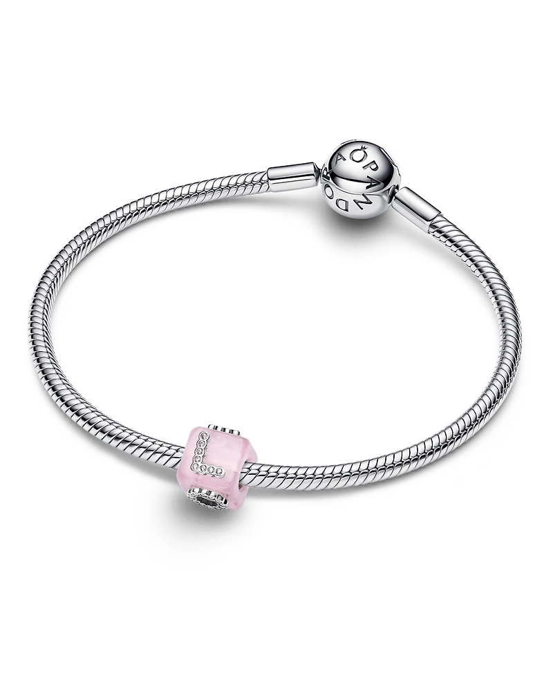 Pandora Pink Murano Glass Love Cube Charm