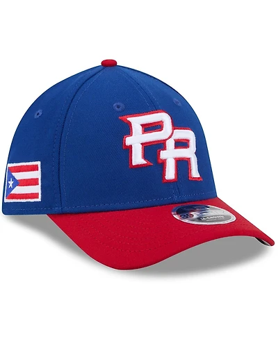 New Era Men's Blue/Red Puerto Rico Baseball 2026 World Classic M-Crown 39THIRTY Flex Hat